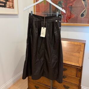DX collection Vegan Leather Skirt